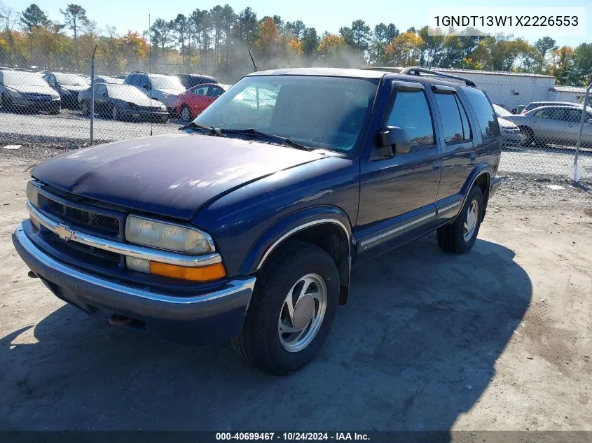 1999 Chevrolet Blazer Lt VIN: 1GNDT13W1X2226553 Lot: 40699467