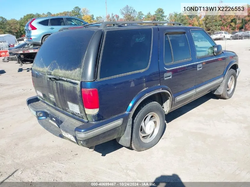 1999 Chevrolet Blazer Lt VIN: 1GNDT13W1X2226553 Lot: 40699467