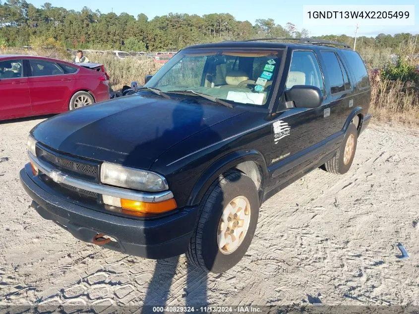 1999 Chevrolet Blazer Trailblazer VIN: 1GNDT13W4X2205499 Lot: 40829324