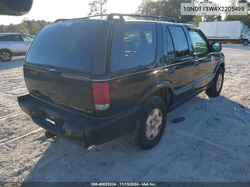 1999 Chevrolet Blazer Trailblazer VIN: 1GNDT13W4X2205499 Lot: 40829324