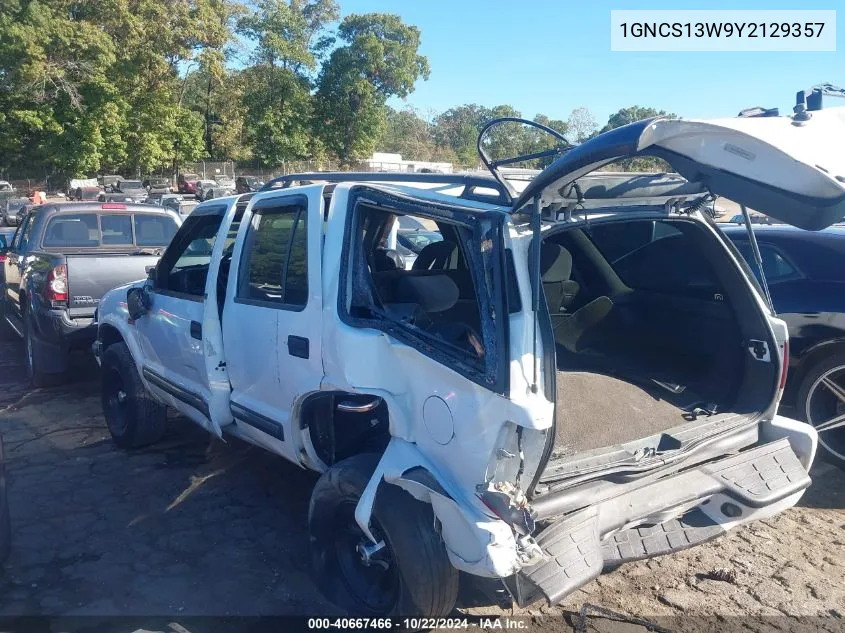 2000 Chevrolet Blazer Ls VIN: 1GNCS13W9Y2129357 Lot: 40667466