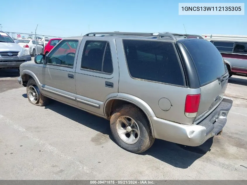 1GNCS13W112135305 2001 Chevrolet Blazer Lt