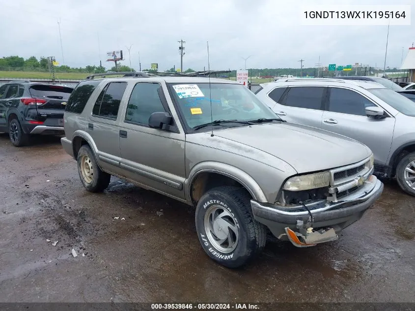 2001 Chevrolet Blazer Lt VIN: 1GNDT13WX1K195164 Lot: 39539846