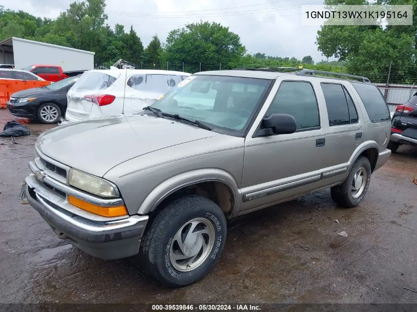 2001 Chevrolet Blazer Lt VIN: 1GNDT13WX1K195164 Lot: 39539846