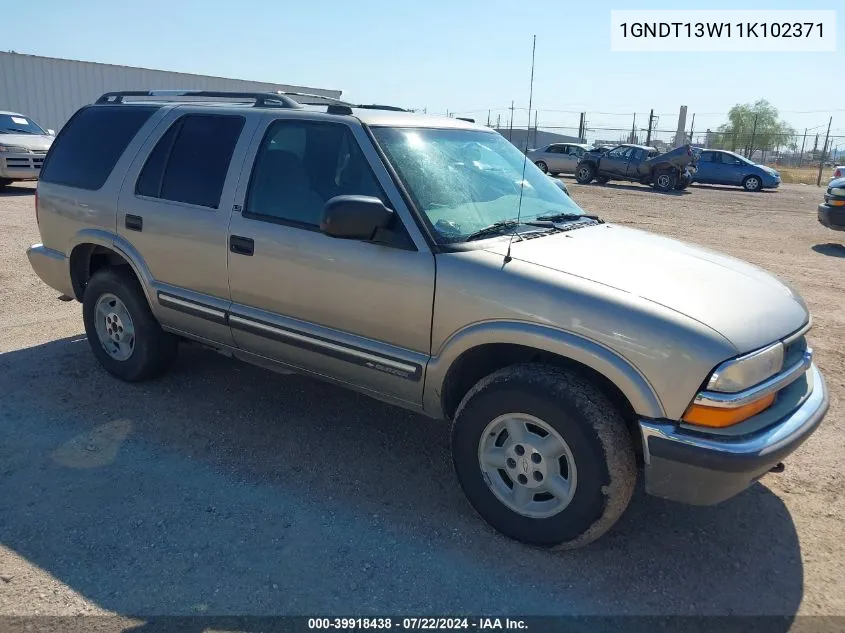 2001 Chevrolet Blazer Ls VIN: 1GNDT13W11K102371 Lot: 39918438