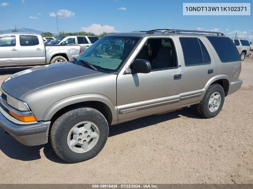 2001 Chevrolet Blazer Ls VIN: 1GNDT13W11K102371 Lot: 39918438