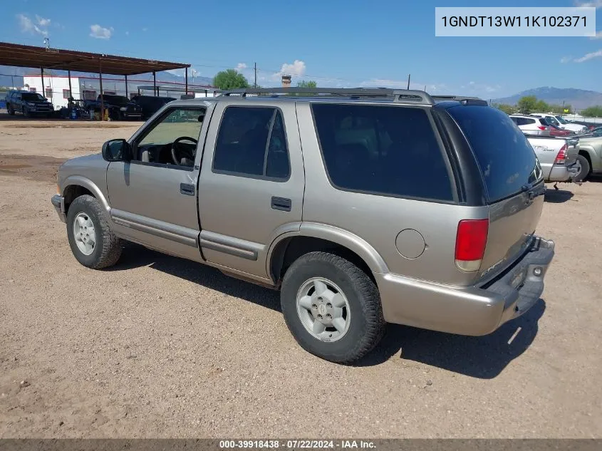 2001 Chevrolet Blazer Ls VIN: 1GNDT13W11K102371 Lot: 39918438