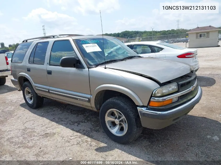 1GNCS13W212131103 2001 Chevrolet Blazer Ls