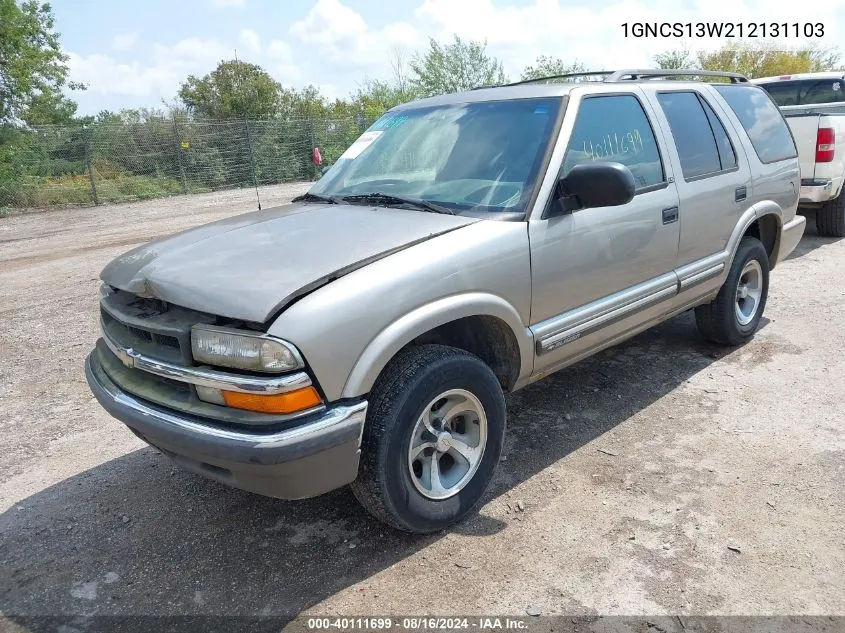 1GNCS13W212131103 2001 Chevrolet Blazer Ls