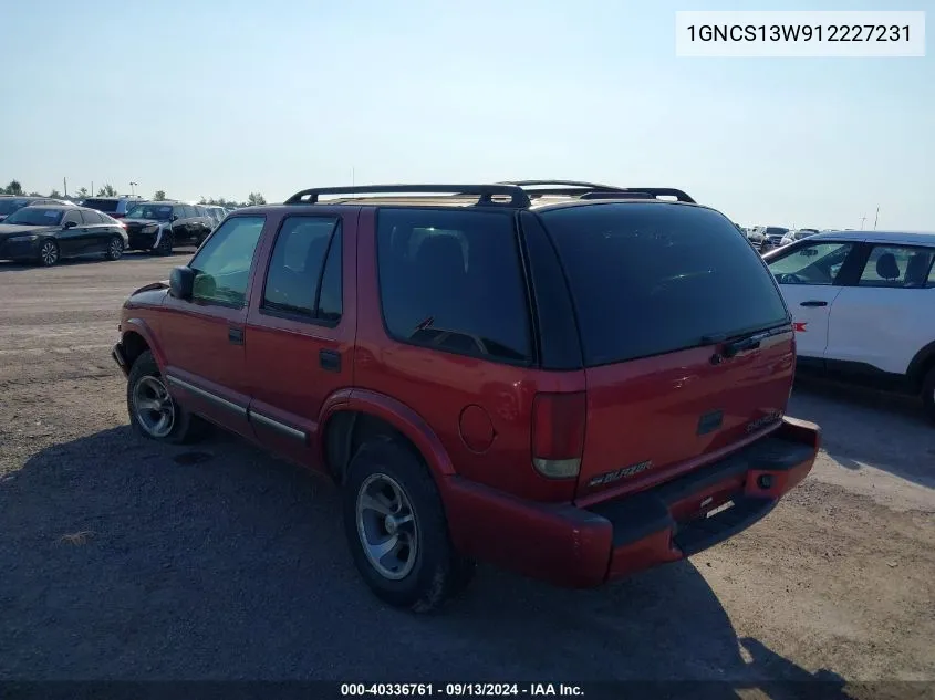 2001 Chevrolet Blazer Ls VIN: 1GNCS13W912227231 Lot: 40336761