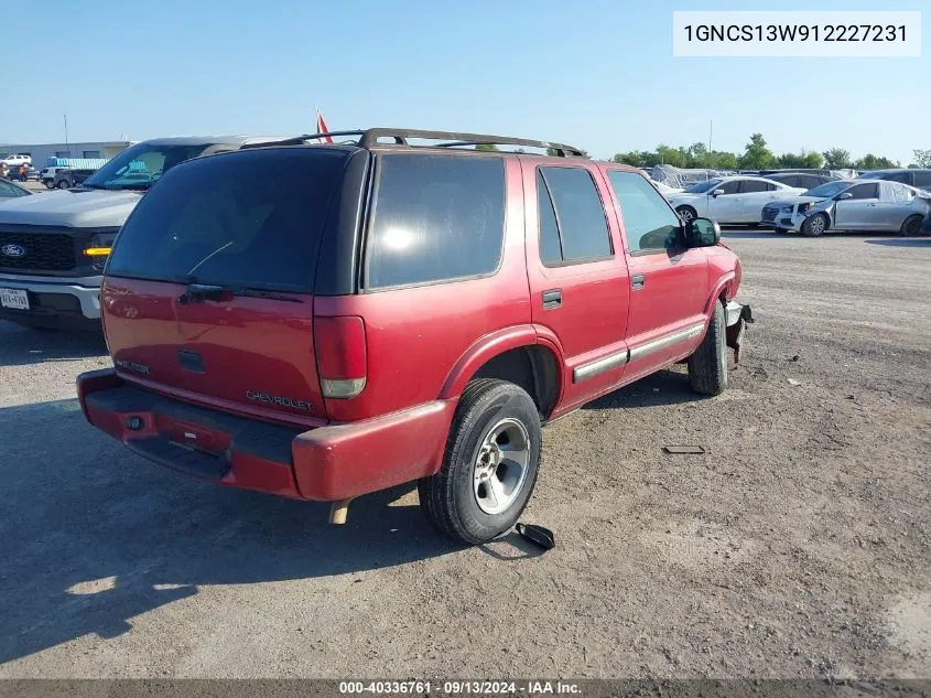 2001 Chevrolet Blazer Ls VIN: 1GNCS13W912227231 Lot: 40336761