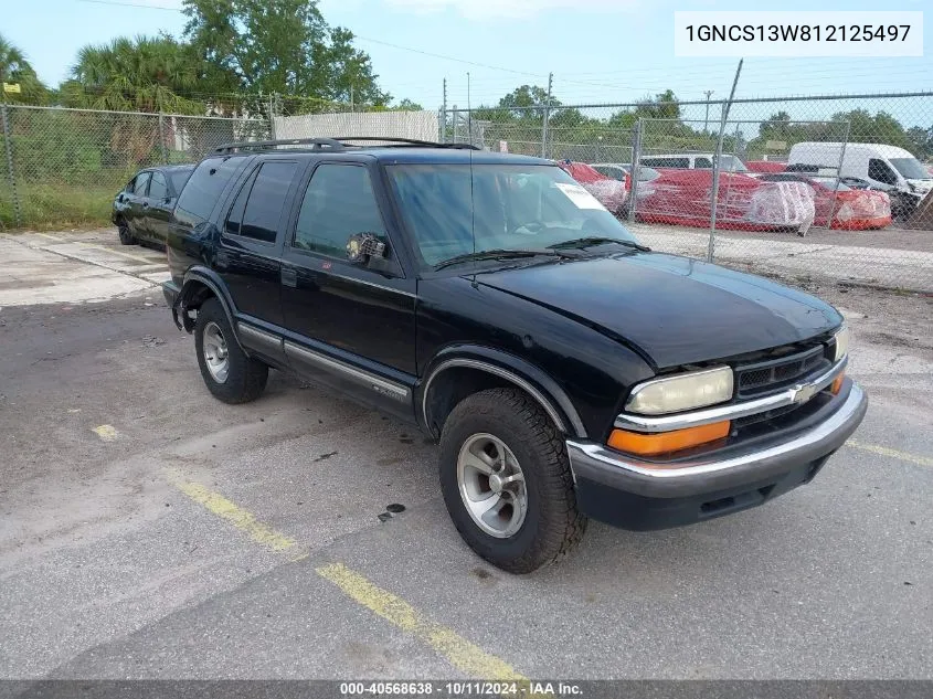 2001 Chevrolet Blazer Lt VIN: 1GNCS13W812125497 Lot: 40568638