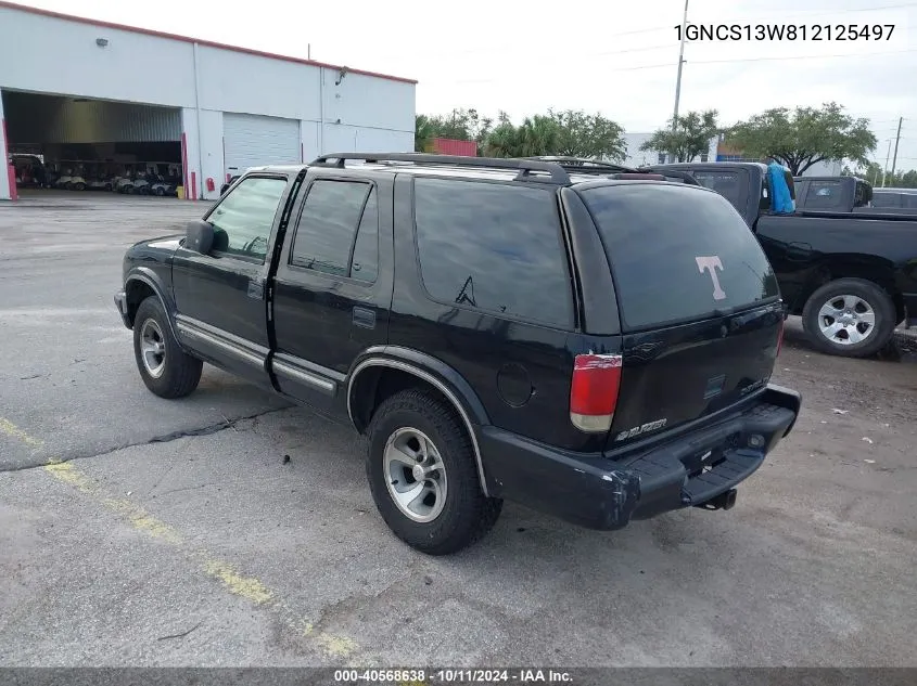 2001 Chevrolet Blazer Lt VIN: 1GNCS13W812125497 Lot: 40568638