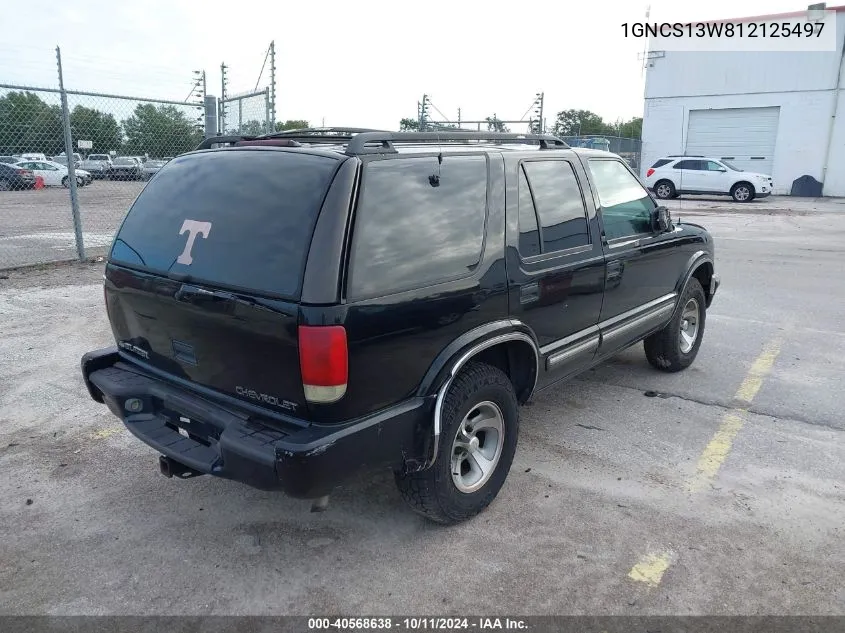 2001 Chevrolet Blazer Lt VIN: 1GNCS13W812125497 Lot: 40568638