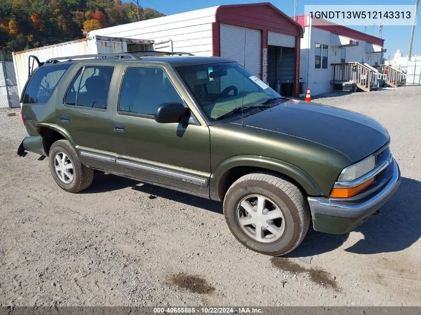 2001 Chevrolet Blazer Ls VIN: 1GNDT13W512143313 Lot: 40655885