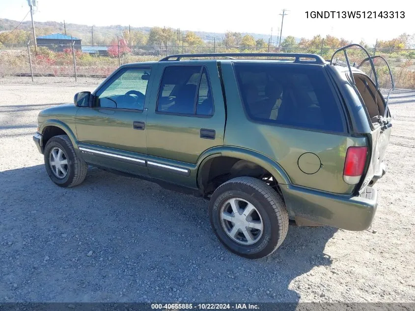 2001 Chevrolet Blazer Ls VIN: 1GNDT13W512143313 Lot: 40655885