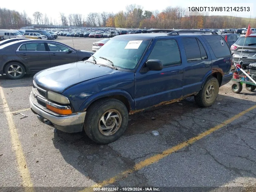 2001 Chevrolet Blazer Lt VIN: 1GNDT13W812142513 Lot: 40722367