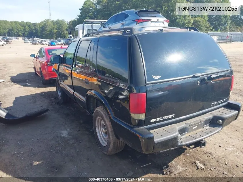 2002 Chevrolet Blazer Ls VIN: 1GNCS13W72K200255 Lot: 40370406