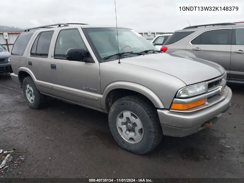 2002 Chevrolet Blazer Ls VIN: 1GNDT13W32K148379 Lot: 40735134