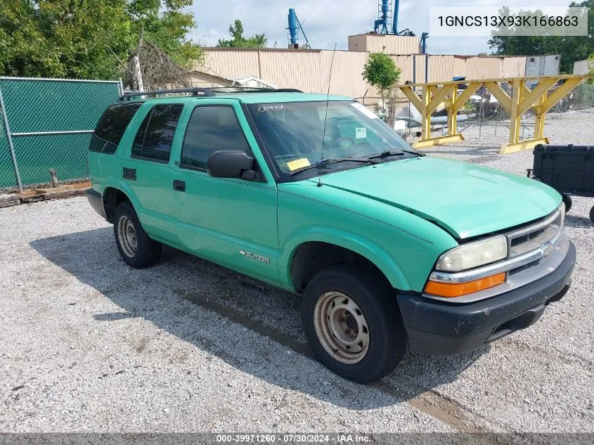 2003 Chevrolet Blazer Ls VIN: 1GNCS13X93K166863 Lot: 40812440