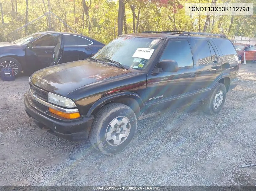 1GNDT13X53K112798 2003 Chevrolet Blazer Ls