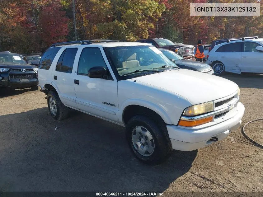 2003 Chevrolet Blazer VIN: 1GNDT13X33K129132 Lot: 40646211