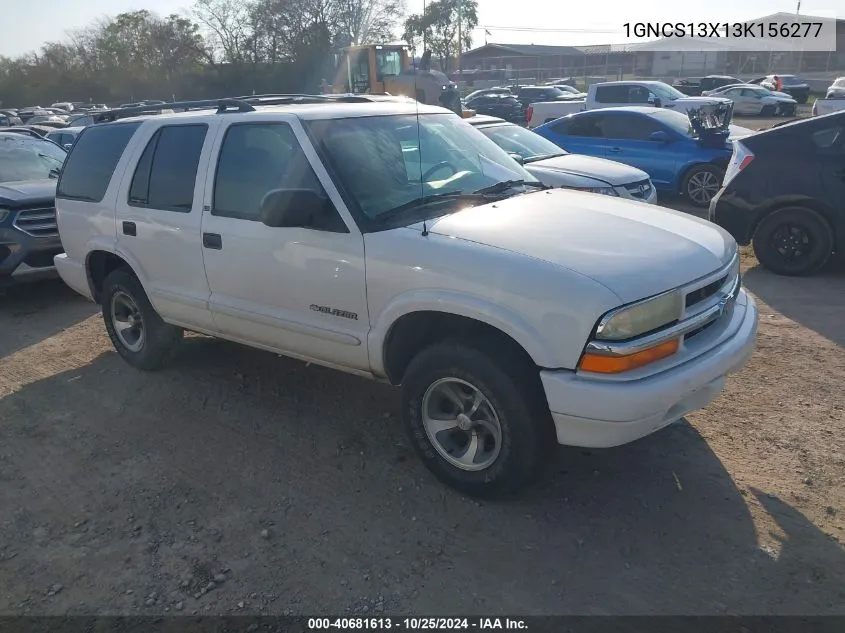 2003 Chevrolet Blazer Ls VIN: 1GNCS13X13K156277 Lot: 40681613