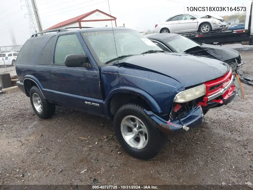 2003 Chevrolet Blazer Ls VIN: 1GNCS18X03K164573 Lot: 40737725