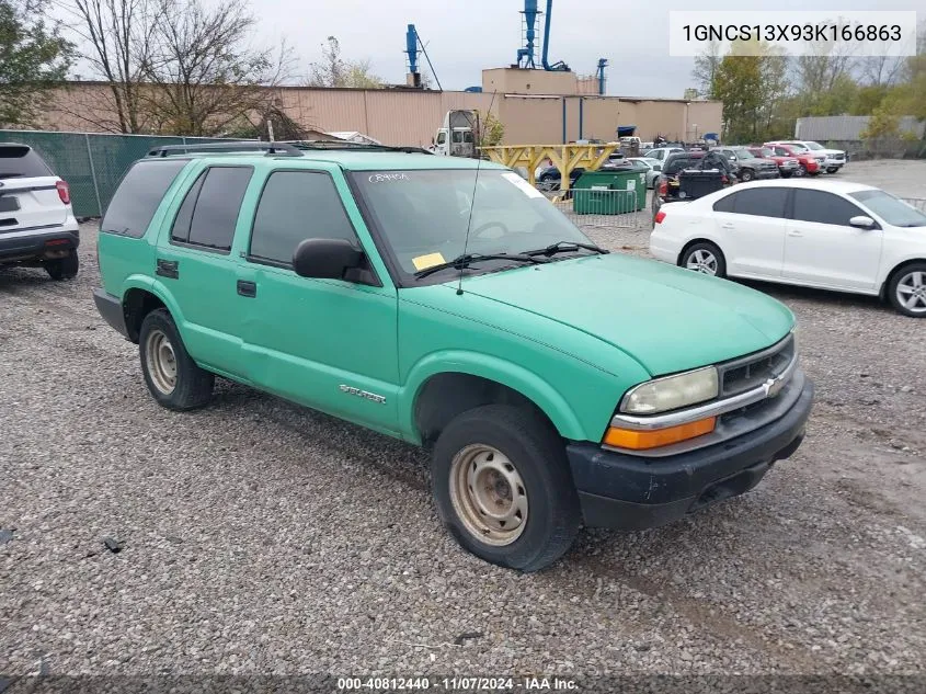 2003 Chevrolet Blazer Ls VIN: 1GNCS13X93K166863 Lot: 40812440