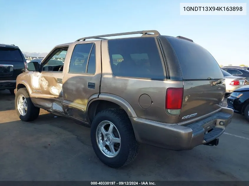 2004 Chevrolet Blazer Ls VIN: 1GNDT13X94K163898 Lot: 40330197