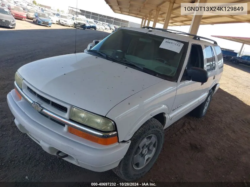 2004 Chevrolet Blazer Ls VIN: 1GNDT13X24K129849 Lot: 40697232