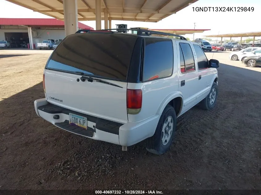 2004 Chevrolet Blazer Ls VIN: 1GNDT13X24K129849 Lot: 40697232