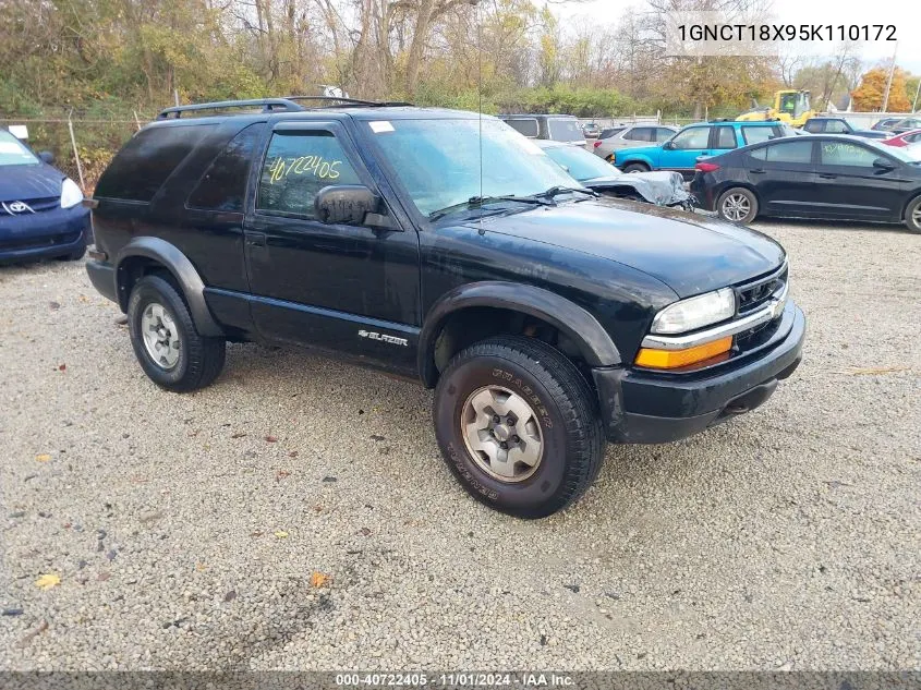 2005 Chevrolet Blazer Ls VIN: 1GNCT18X95K110172 Lot: 40722405