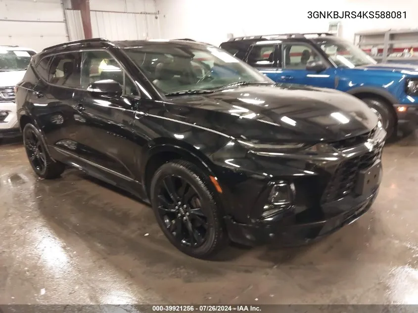 2019 Chevrolet Blazer Rs VIN: 3GNKBJRS4KS588081 Lot: 39921256