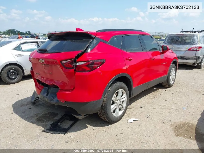 2019 Chevrolet Blazer VIN: 3GNKBBRA3KS702133 Lot: 39942902