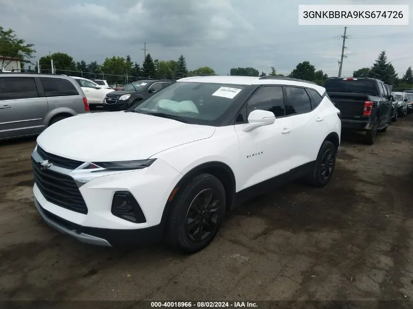 2019 Chevrolet Blazer VIN: 3GNKBBRA9KS674726 Lot: 40018966