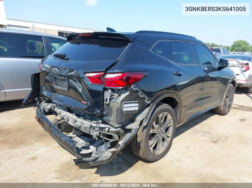 2019 Chevrolet Blazer Rs VIN: 3GNKBERS3KS641005 Lot: 40085639