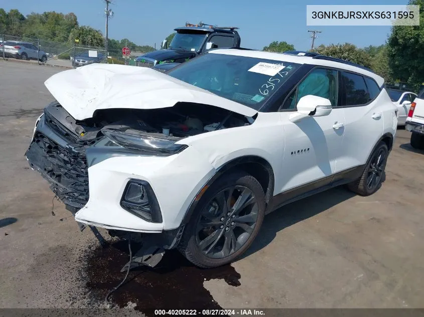 2019 Chevrolet Blazer Rs VIN: 3GNKBJRSXKS631595 Lot: 40205222