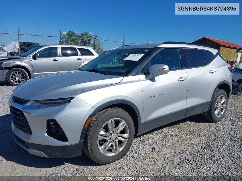 2019 Chevrolet Blazer 2Lt VIN: 3GNKBGRS4KS704396 Lot: 40251326