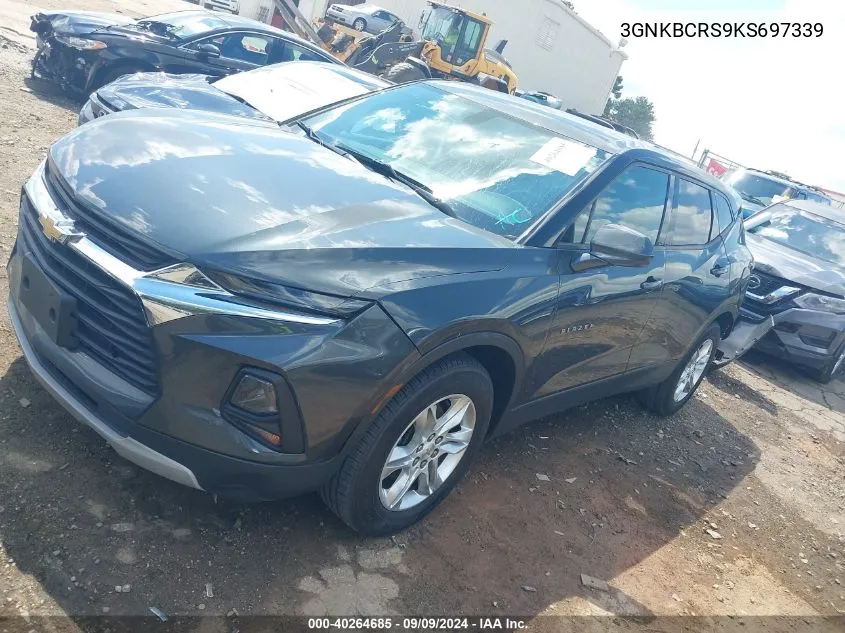 2019 Chevrolet Blazer VIN: 3GNKBCRS9KS697339 Lot: 40264685