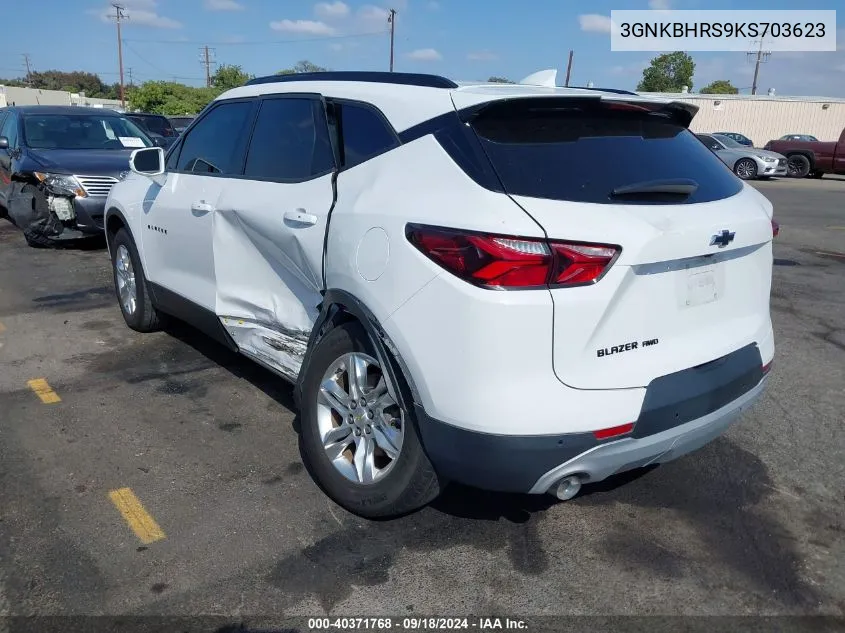 2019 Chevrolet Blazer VIN: 3GNKBHRS9KS703623 Lot: 40371768