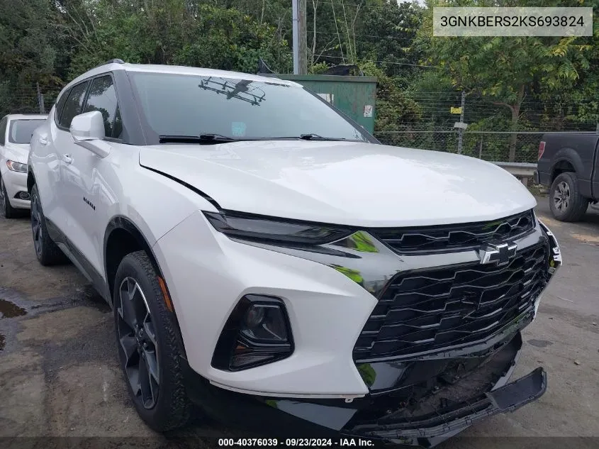 2019 Chevrolet Blazer Rs VIN: 3GNKBERS2KS693824 Lot: 40376039