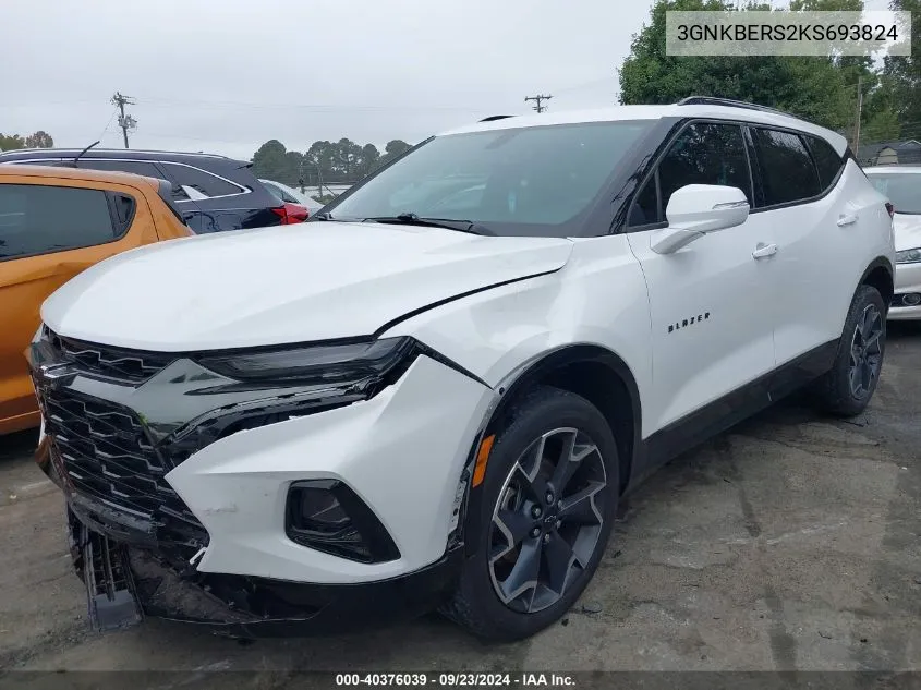 2019 Chevrolet Blazer Rs VIN: 3GNKBERS2KS693824 Lot: 40376039