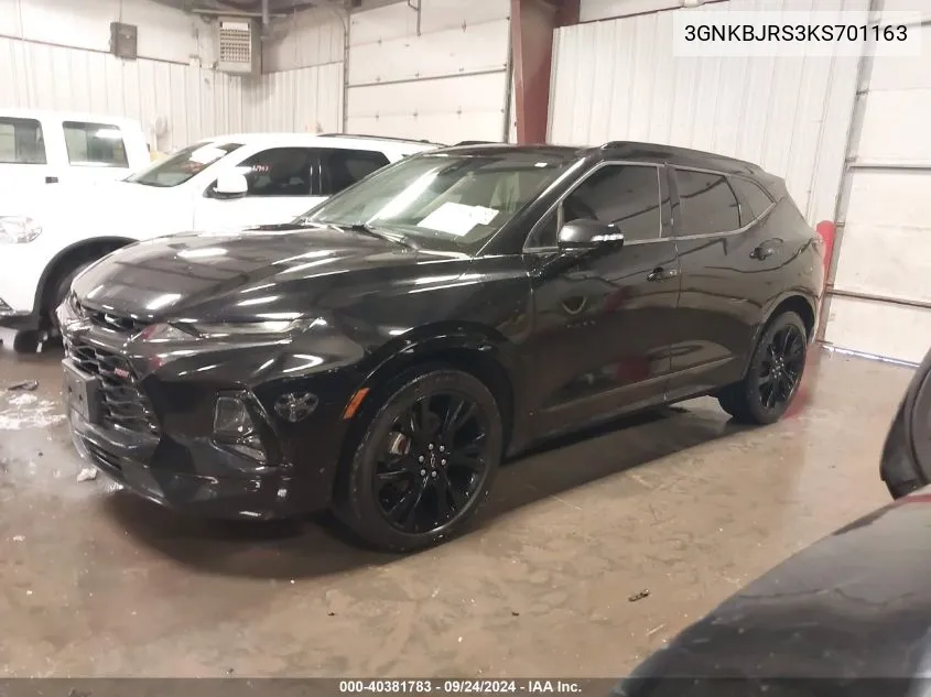 2019 Chevrolet Blazer Rs VIN: 3GNKBJRS3KS701163 Lot: 40381783