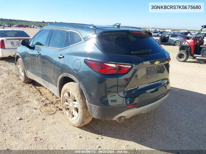 2019 Chevrolet Blazer VIN: 3GNKBCRS7KS675680 Lot: 40396172