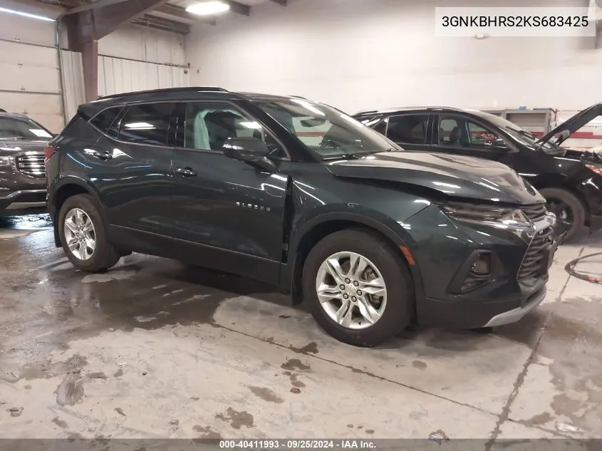 2019 Chevrolet Blazer VIN: 3GNKBHRS2KS683425 Lot: 40411993