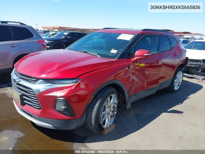 2019 Chevrolet Blazer VIN: 3GNKBHRSXKS665836 Lot: 40423492