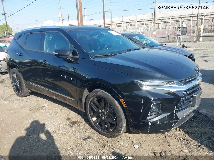 2019 Chevrolet Blazer Premier VIN: 3GNKBFRS7KS627145 Lot: 40450623