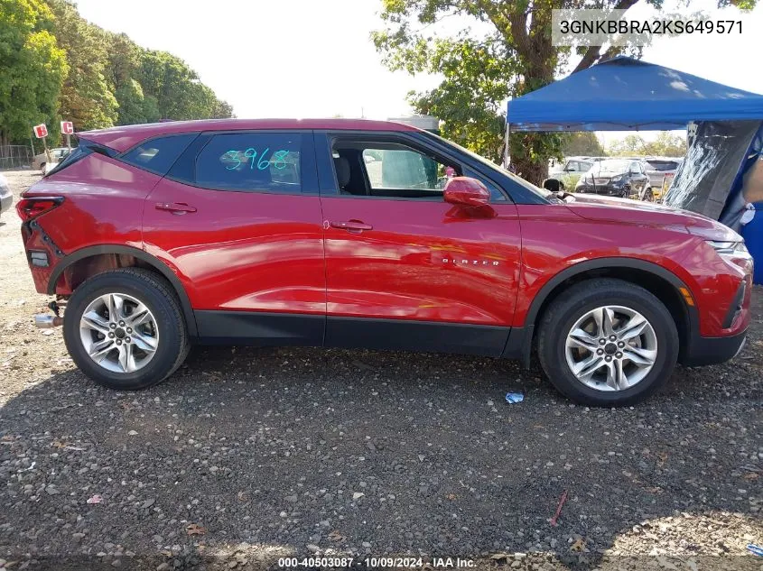 2019 Chevrolet Blazer VIN: 3GNKBBRA2KS649571 Lot: 40503087