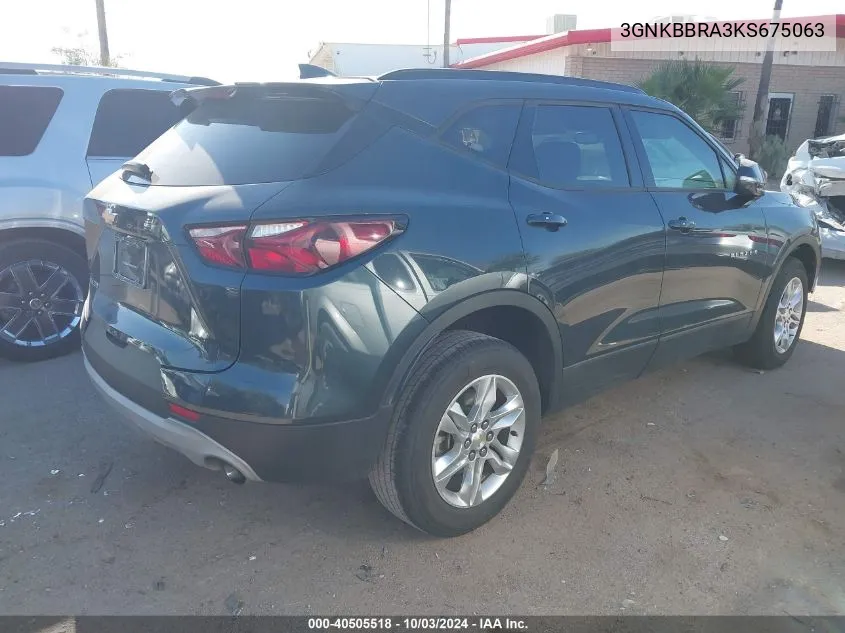 2019 Chevrolet Blazer VIN: 3GNKBBRA3KS675063 Lot: 40505518